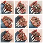 Женский винтажный комплект колец в стиле хип-хоп