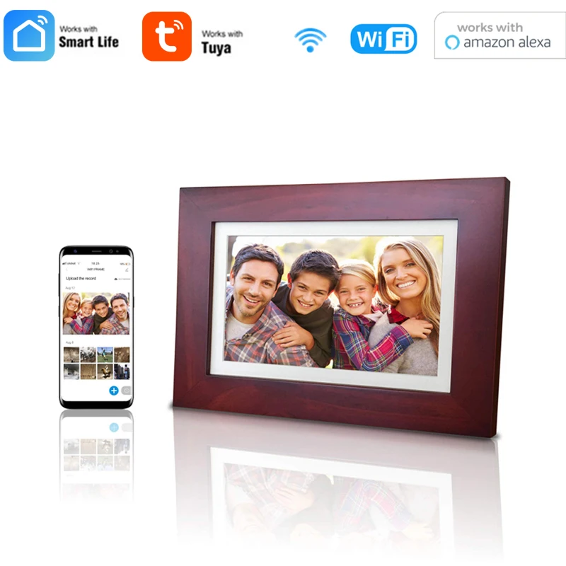 Умная цифровая фоторамка с Wi Fi 8 дюймов Full HD светодиодный дисплей|Цифровые