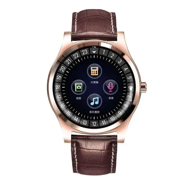 HobbyLane умные часы R68 Bluetooth круглый экран Smartwatch поддержка sim-карты TF трекер сна