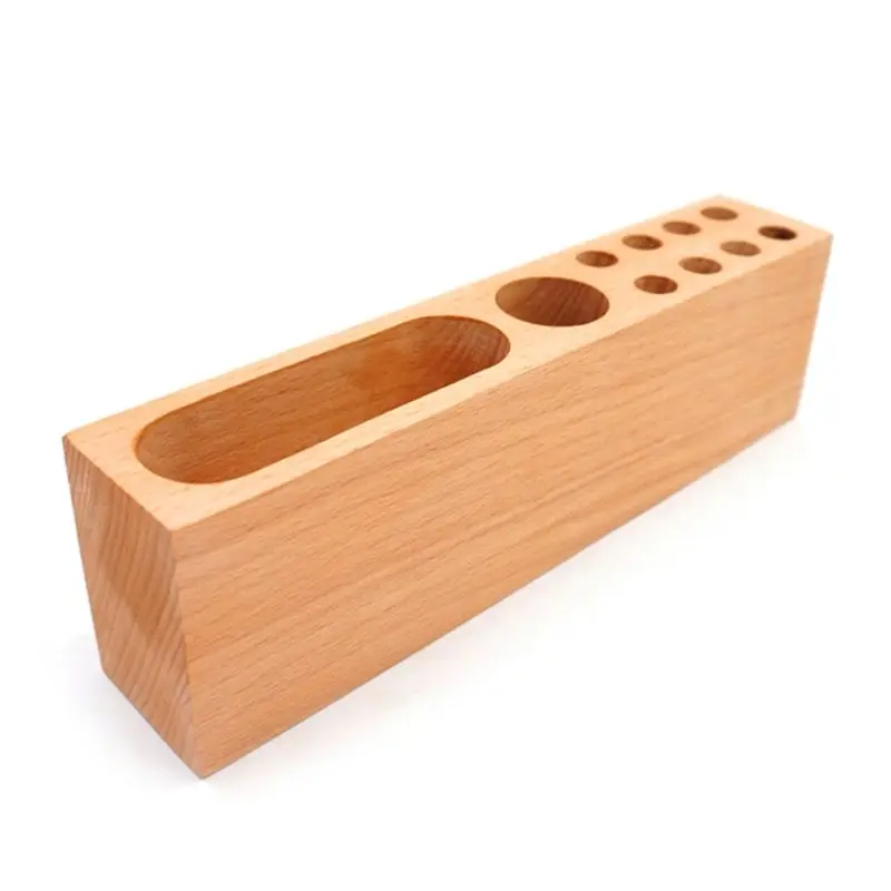 

Office Supplies Desktop Storage Box Stationery Solid Wood Pen Holders XXUC