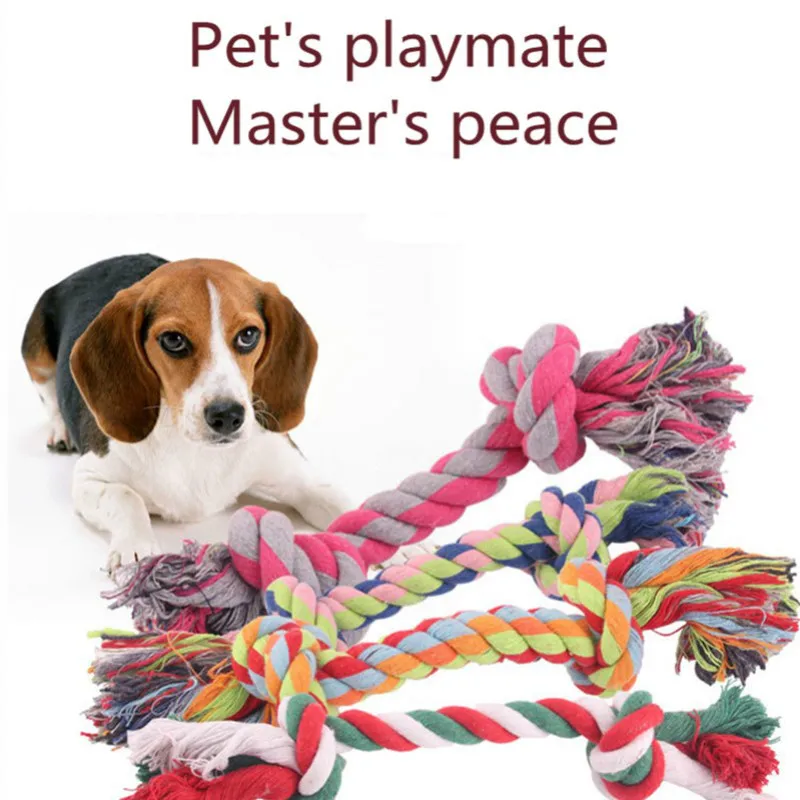 

Dog Molar Bite Toys Chew Toys for Puppy Chewing Knot Durable Braided Bone Rope 3 Size Funny Tool Small Medium Large Dog