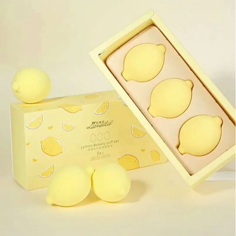 Набор кистей для макияжа губка растушевки и нанесения пудры фруктов не