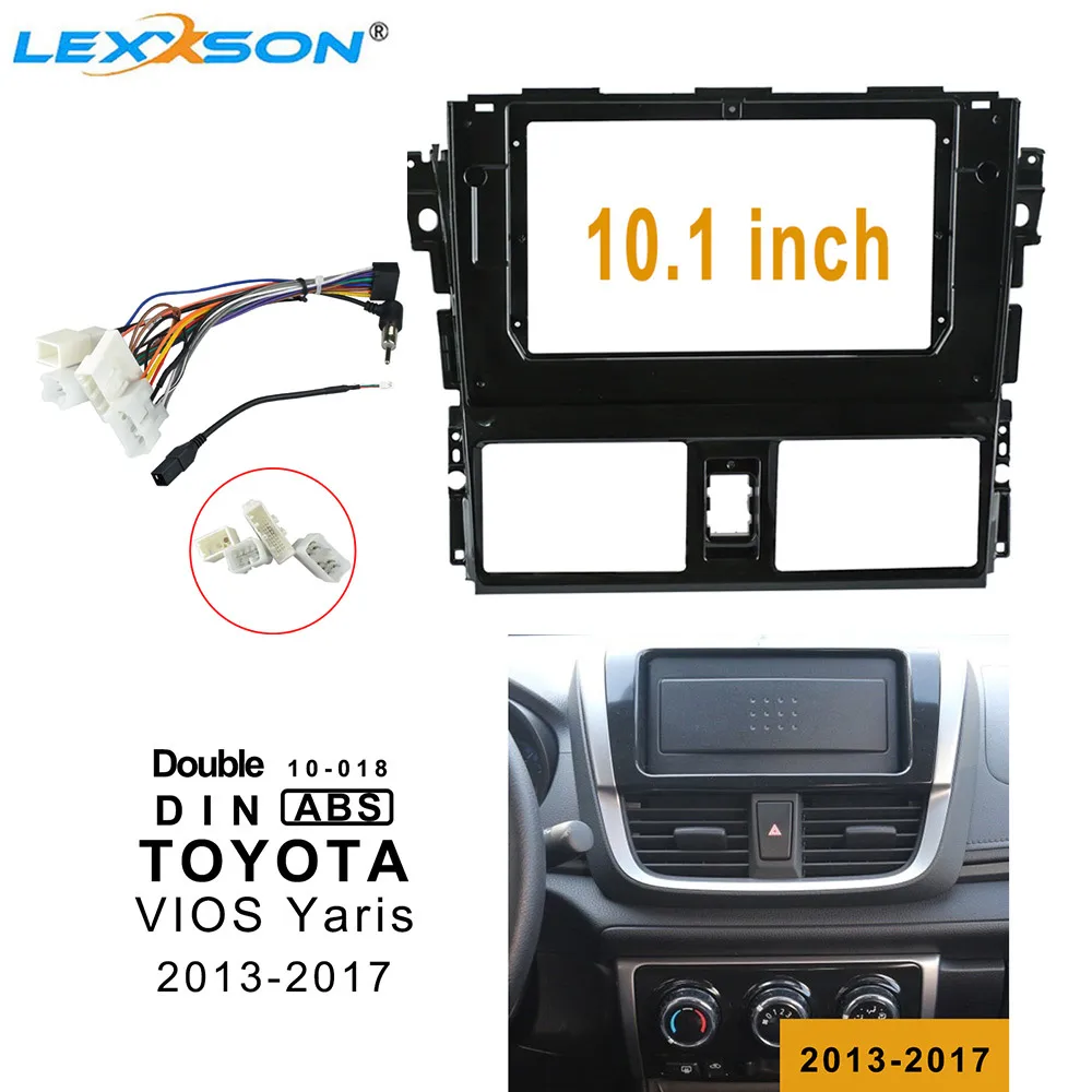 Автомобильная облицовка LEXXSON 10 1 дюйма для TOYOTA VIOS Yaris 2013 2017 автомобильные Dvd