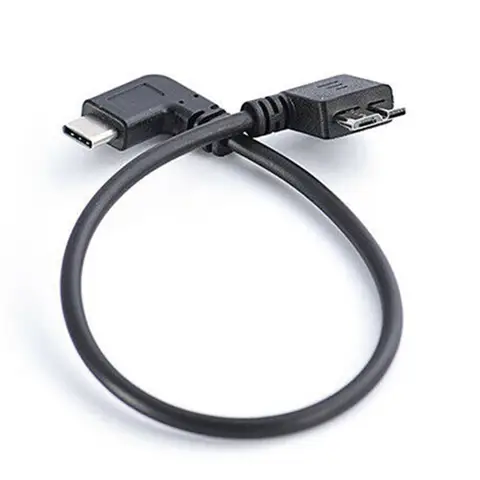 Угол 90 градусов USB 3,0 Type-C к USB Micro B кабель 5 Гбит/с разъем для передачи данных адаптер для жесткого диска сотового телефона ПК OTG C Тип