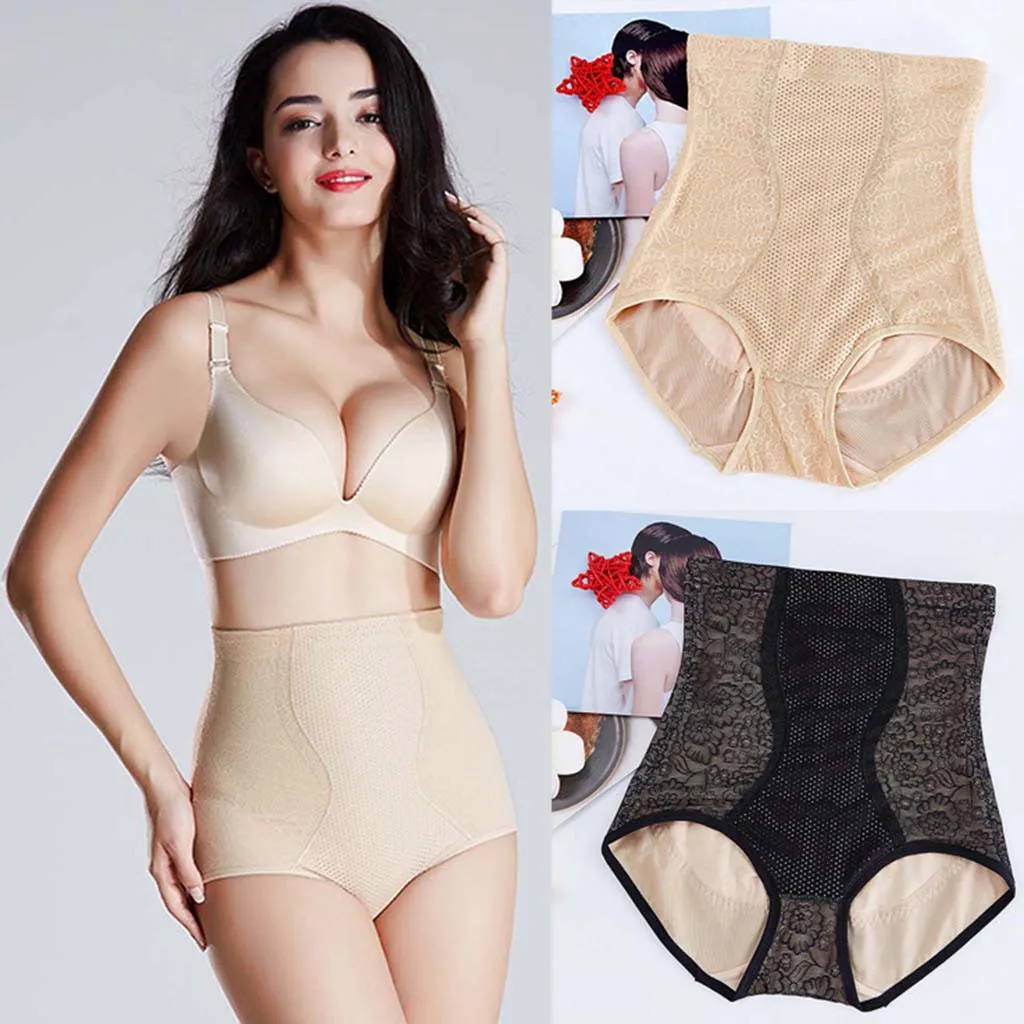 Облегающее нижнее белье для женщин утягивающее шорты яркие Трусики с высокой