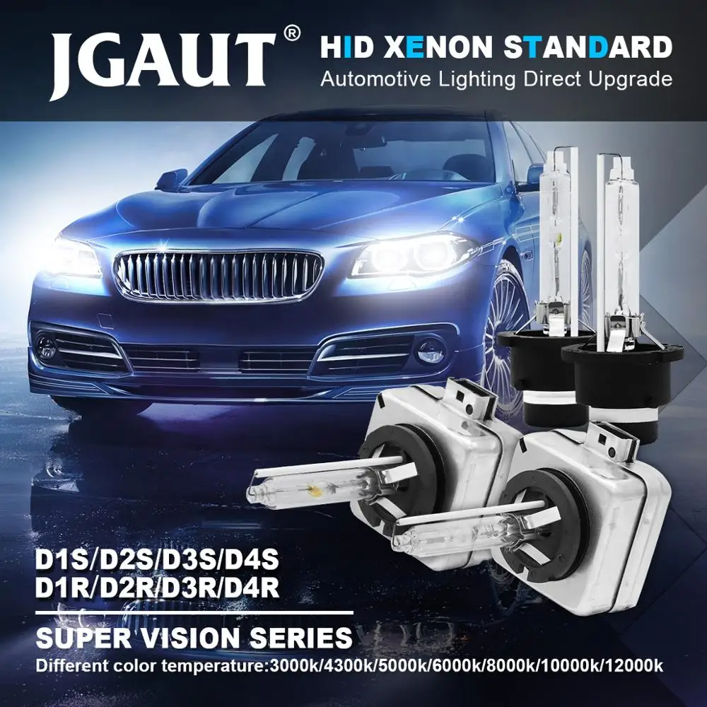 Автомобильная ксеноновая лампочка фары JGAUT 2 шт. 3000K 12000K D1S D1R D2S D2R D3S D4S D4R комплект