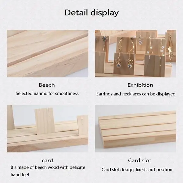 

Fashion Wood Jewelry Display Necklace Charms Jewelry Display Tray Pendant Earrings Card Style Pendant Display Card