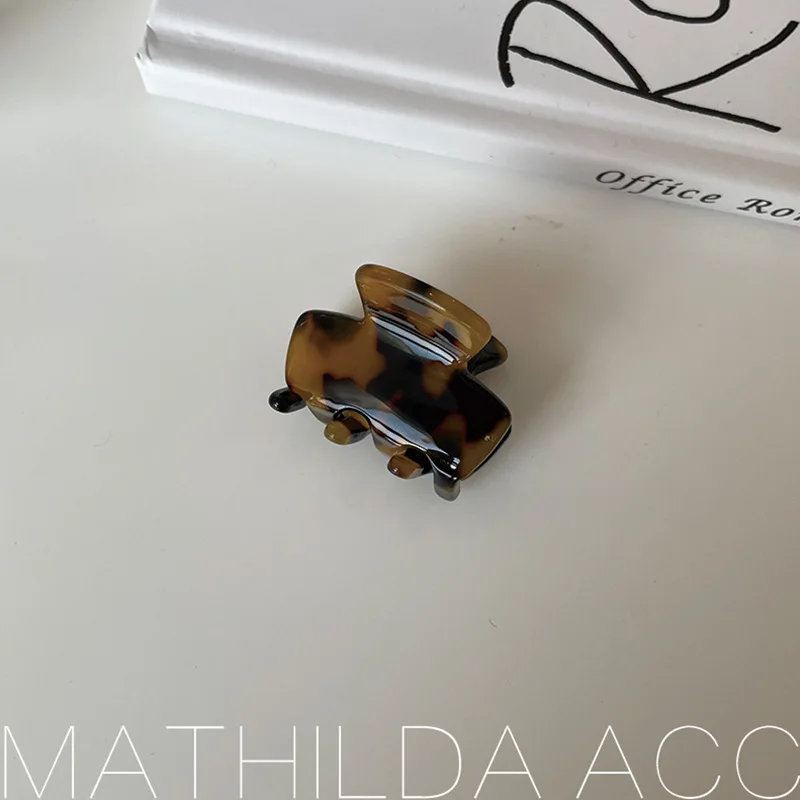 

Korean Girl Cute Acetate Mini Grab Clip Marbled Geometric Rectangular Hairpin Side Clip Bangs Clip