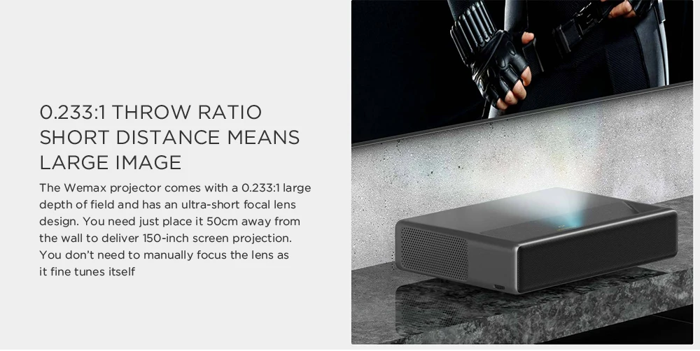 Appotronics WEMAX ONE Pro 4K лазерный проектор домашний кинотеатр тв проектор с коротким фокусом 150 дюймов 7000 люмен Wifi 3D проектор