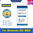 100% Оригинальный LOSONCOER 2600 мАч аккумулятор для Nintendo DSi NDSi