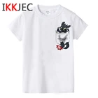 Детская футболка с рисунком Как приручить дракона Милая футболка с принтом Беззубика для мальчиков и девочек Милая футболка детская одежда 2020