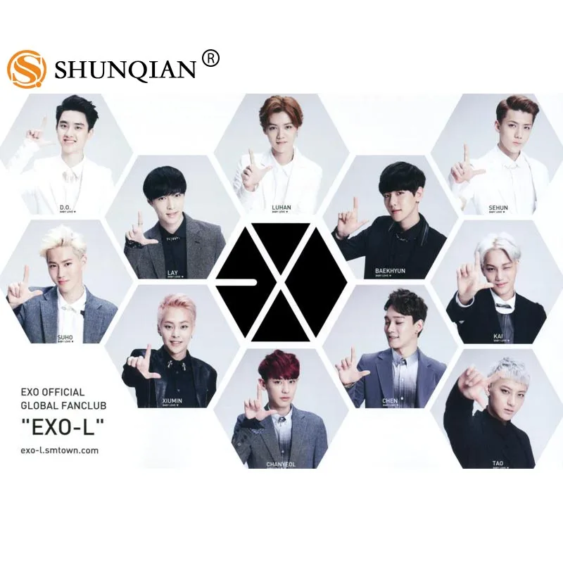 Постер EXO из шелковой ткани с принтом печати плакатов ткань плакат