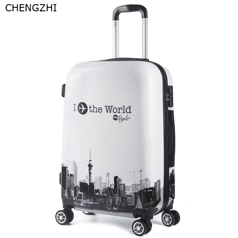 

CHENGZHI 20"24Inch ABS+PC rolling luggage spinner wheeled suitcase trollry hardside travel luggage for trip