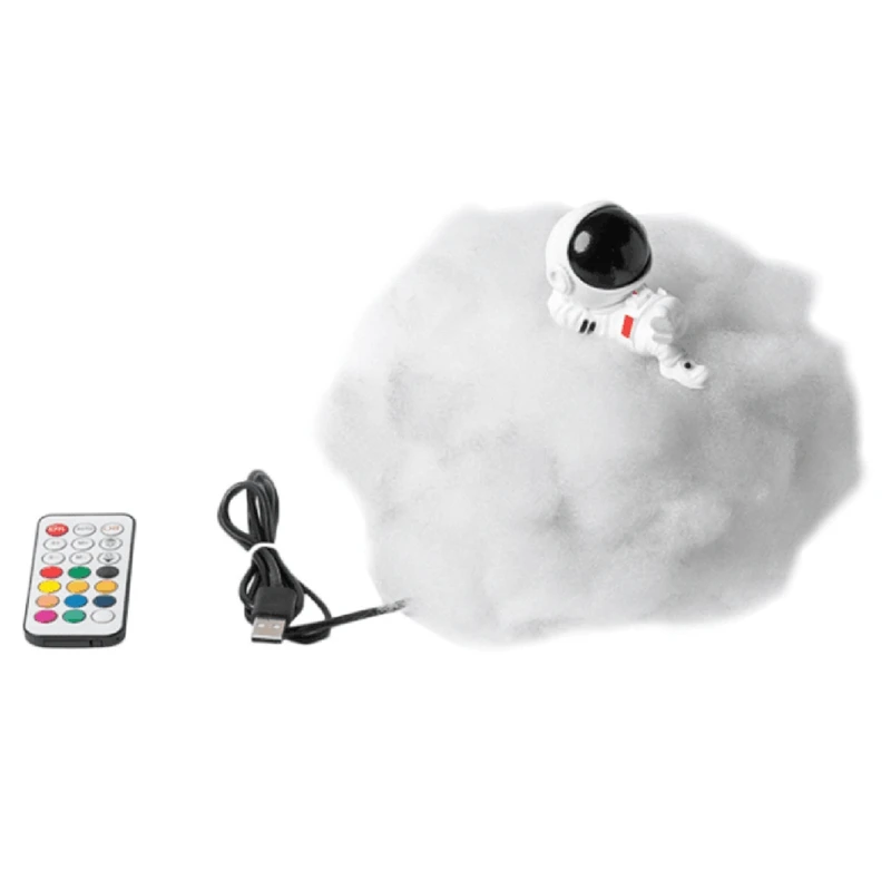 

Creative LED Colorful Cloud Astronaut Lamp With Rainbow Effect,Astronaut Children's Night Light Cloud Lamps Room Decor