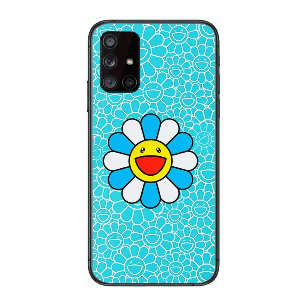 

Cartoon sun flower case Phone Case Hull For Samsung Galaxy A 90 50 51 20 71 70 40 30 10 80 E 5G S Black Shell Art Cell Cover