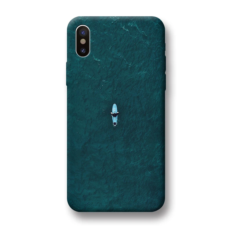 Лодка в море темно-зеленый чехол для телефона Iphone 11 Pro Max Xs XR X мягкий |