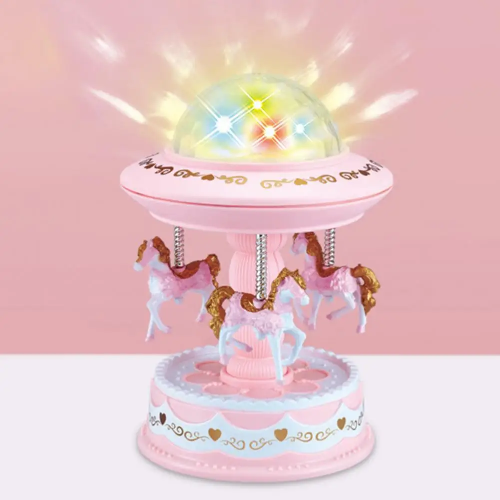 

Carousel Music Box Cute Fashion Warmly Light Geometric Music Baby Room Decoration Gifts
