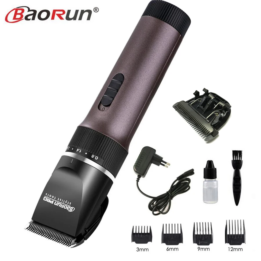 add 1pc blade Professional Electric Hair Clipper Titanium Blade 2000mA Battery Men's Beard Trimmer Hair Cutting Machine For Salon - Цвет: add 1pc blade
