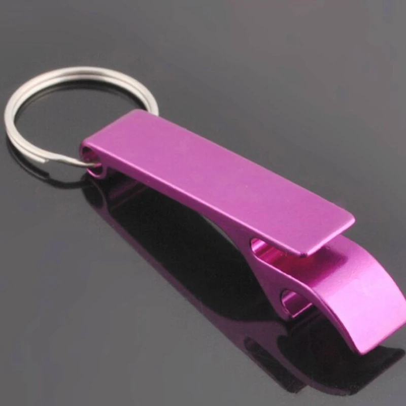 

2PCS Key Chain Keychain Ring Beer Bottle Can Opener Claw Bar Small Beverage Metal Key Ring Random Color