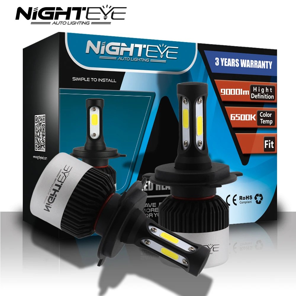 Автомобильный светодиодный светильник NIGHTEYE H7 H4 H1 H11 H8 H9 9005 HB3 HB4 9006 противотуманный