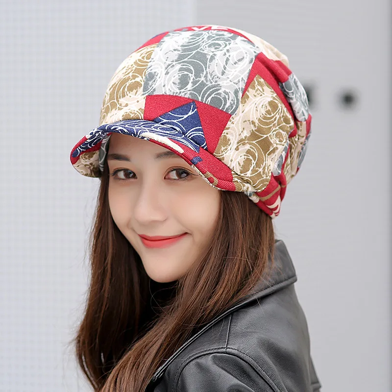 

Hot Selling Hot Love Soft Cornice Cricket-cap Beanie Female Casual Versitile Fashion Color Crepe Toque