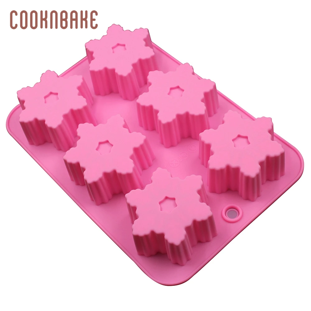 COOKNBAKE Снежинка силиконовая форма для торта снег цветок ручной работы мыло Смола