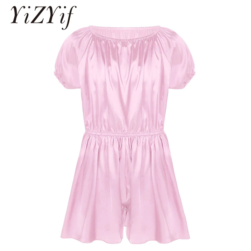 Гей Для мужчин нижнее белье Sissy эластичный вырез и приталенный мягкий Блестящий