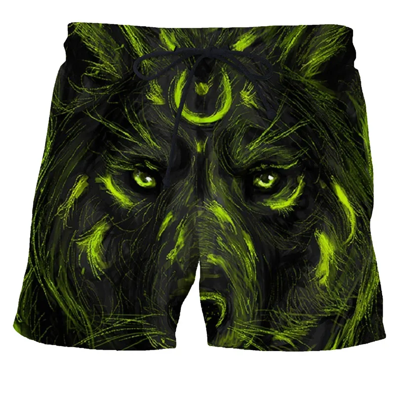 

Newest 3D Wolf Print Men Beach Shorts Quick Dry Bermuda Surf Swimming Shorts Animal Trunks Funny Wolf Men Summer Shorts Boxers
