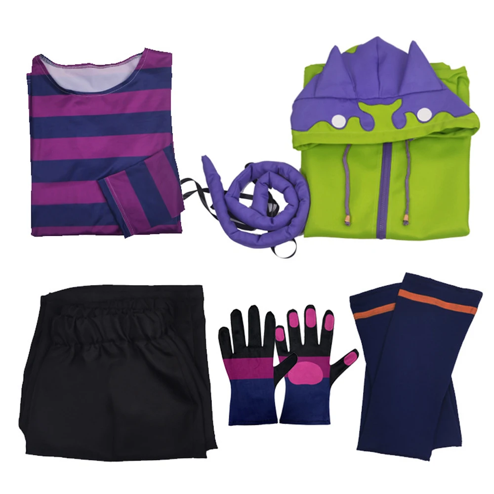 SK8 the Infinity Chinen Miya Cosplay Costume Hooded Zipper Hoodie Jacket Tail Gloves Zentai Suit Anime SK Eight UniformShort Wig |