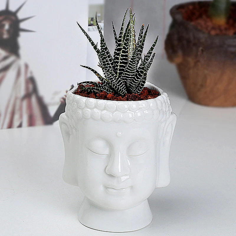 

Головка сочного Керамика бутоны маленький цветок, растение, свадебная брошь, контейнеры современный ваза украшения белая фарфоровая буде с...