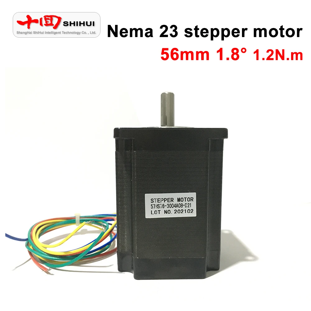 Nema 23 57 шаговый двигатель 2 фазы 4 привести 6 35 мм/8 мм один/двойной вал 1.2N.m 56 3A DC мотор