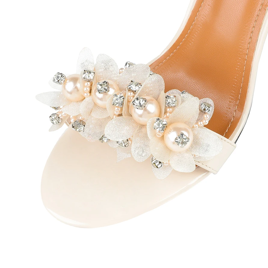 

Annonce new sexy open-toe high heels shoes party sexy casual women's sandals flowers fine heel fashion women's shoes summer 2020