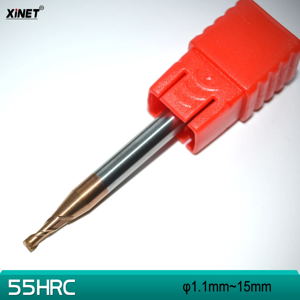 

HRC55 Decimal point milling cutter 2 edge tungsten steel milling cutter CNC 1.1-1.2-1.3~15