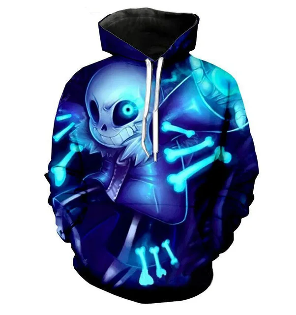 Пуловер унисекс с 3D-принтом Game Undertale Sans Повседневная Уличная одежда длинными