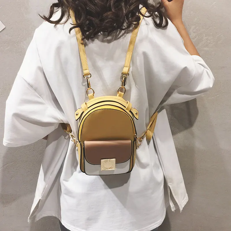 Новый женский рюкзак модный контрастный цвет сумка на плечо дорожная брендовая