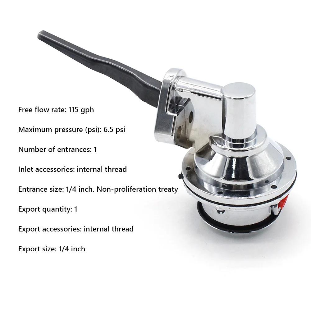 

Mechanical Fuel Pump 115 GPH 6.5 PSI for BBF FE 352 360 390 427 428 Chrome