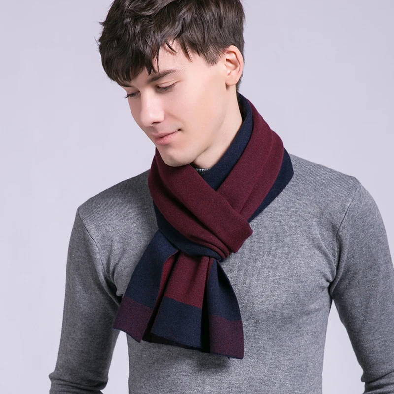Winter Men Cashmere Scarf Plaid Wool Warps Luxury Brand Shawls and Wraps Classical Male Warm Oversize Plaid Wool Scarves Echarpe