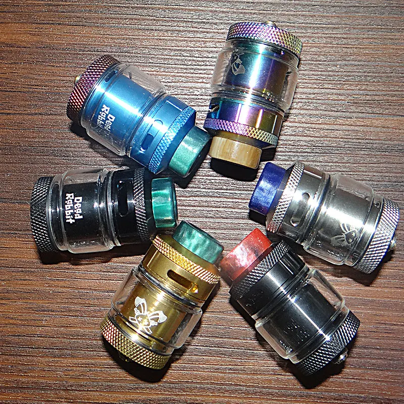 Атомайзер Dead Rabbit DL RTA 25 мм 316ss 2 мл/4 5 мл двойная катушка испарителя с каучуковым