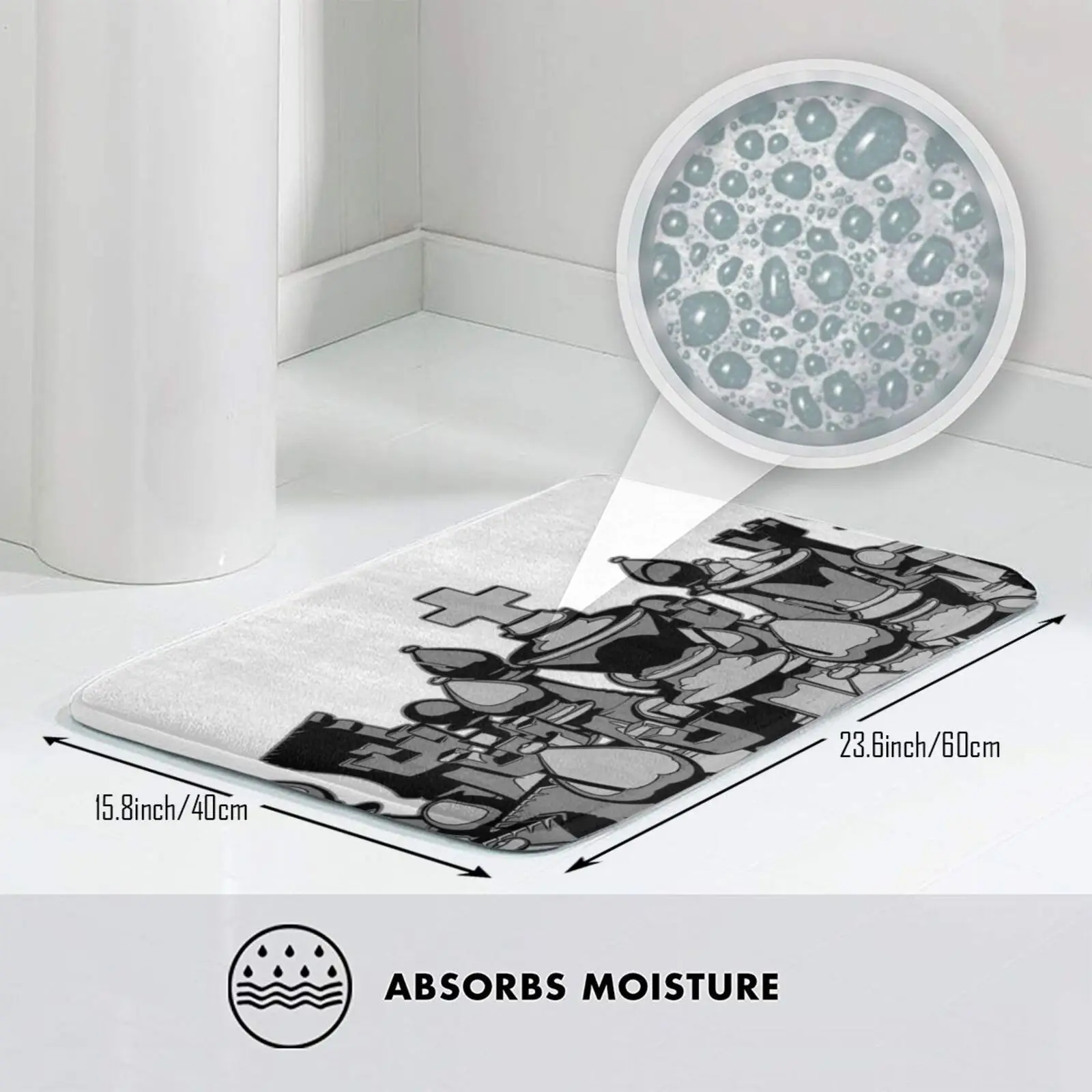 В шахматы толпы коврик ковер анти-скольжение Спальня входная дверь Ретро