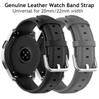 Ремешок из натуральной кожи для наручных часов, быстросъемный кожаный браслет для мужских и женских часов с металлической пряжкой из нержавеющей стали, серый, 20 мм 22 мм