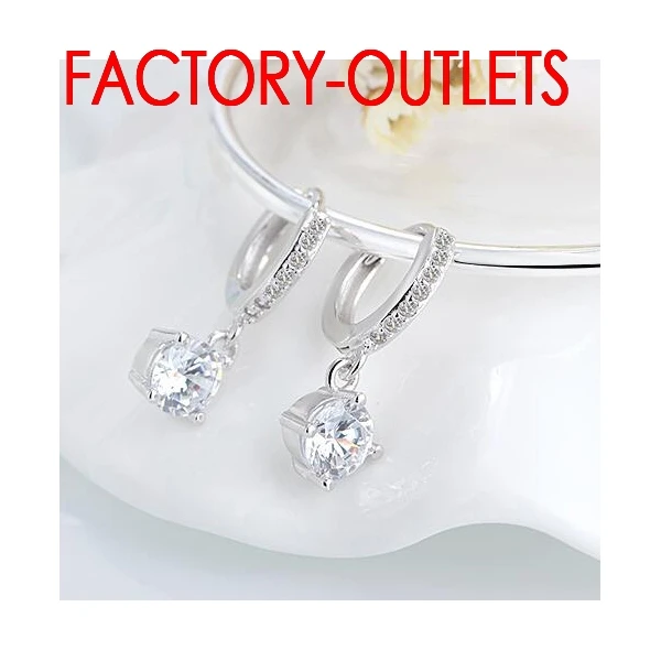 Женские серьги-подвески из серебра 925 пробы с кристаллами