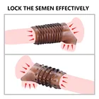 Силиконовая втулка многоразовые насадки на пенис для задержки эякуляции, устройство для секса, блокировка спермы, пениса, эротические секс-игрушки для мужчин