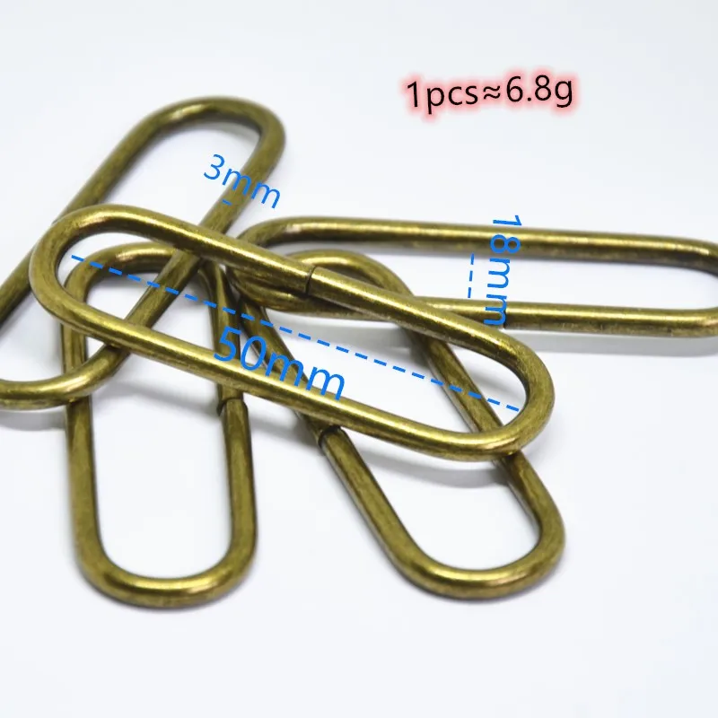 Металлическое кольцо Серебряный антикварный бронзовый овальный пряжки DIY