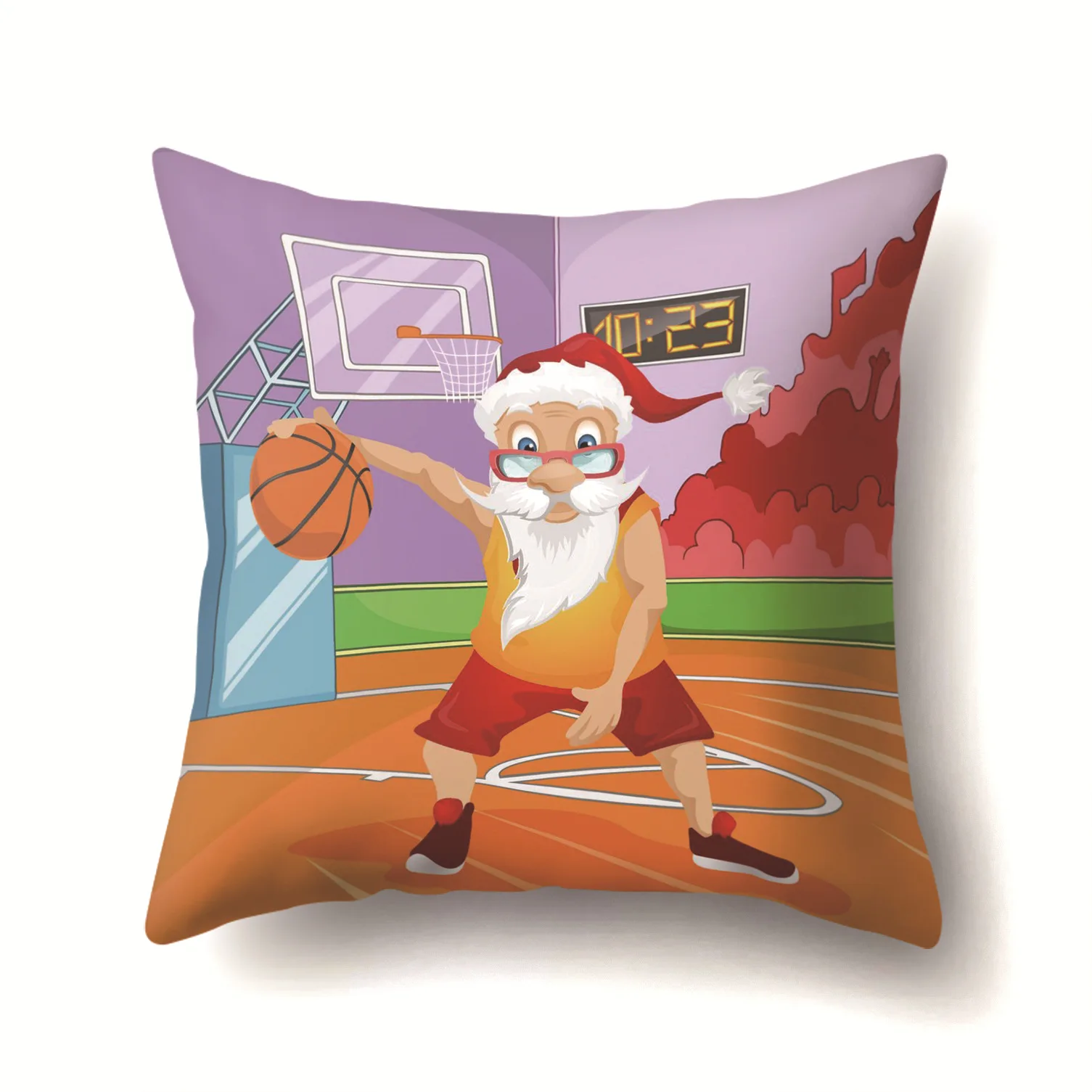 

Christams One Side Print Cushion Cover Polyester Decorative for Sofa Seat Soft Throw Pillow Case Cover 45x45cm Home Decor