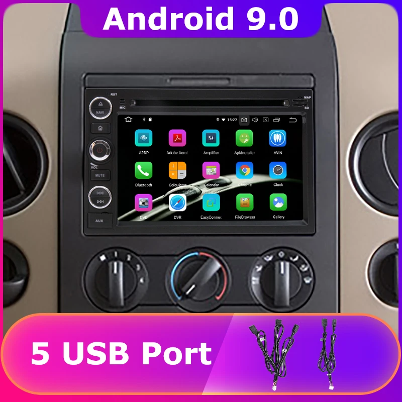 5 USB порт Android 9,0 PX6/Восьмиядерный автомобильный DVD для Ford Explorer Fusion Mustang Focus Edge Expedition Escape F150 автомобильный Радио gps