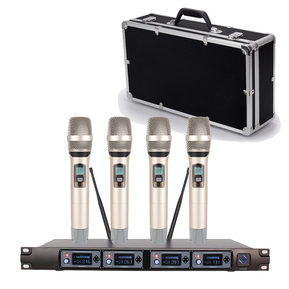 

MiCWL 4 Handheld Lapel Headset Wireless Microphone System KTV DJ Karaoke Stage Professional Dynamic Mics 3 Years Warranty