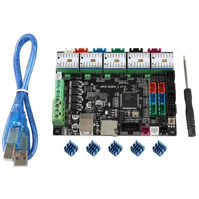 Материнская плата с 3D принтом ARM32 Bit MKS SGen L + 5 x TMC2100 драйвер совместим Uart/SPI|Детали и