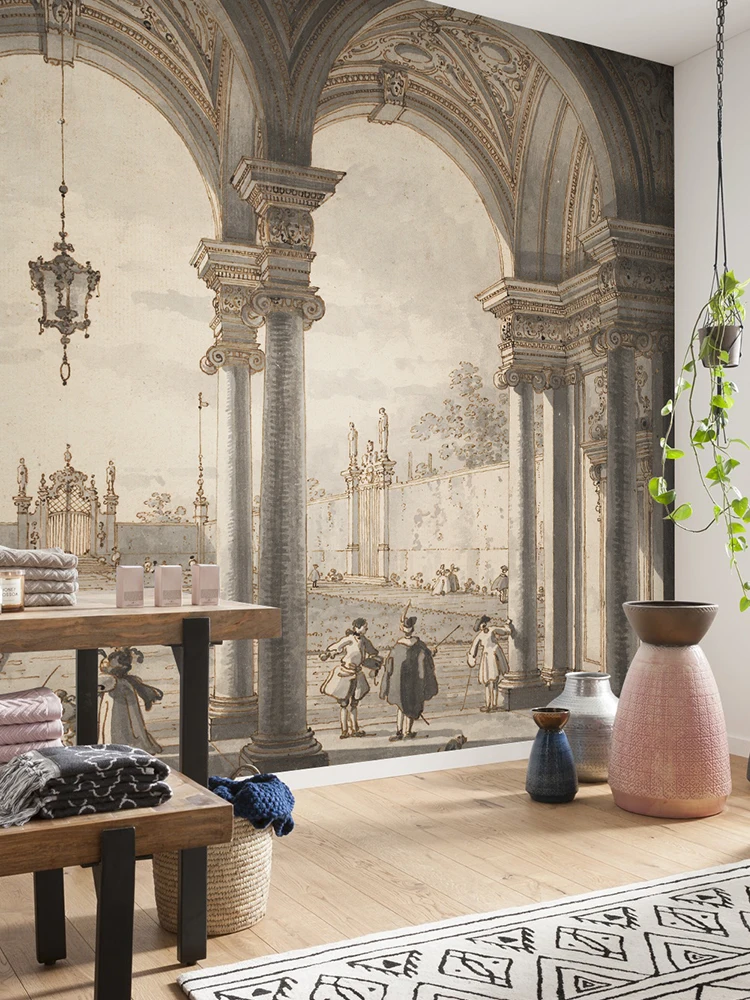 

Настенные обои beibehang под заказ в стиле древней римской империи, архитектуры, для гостиной, спальни, фоновой бумаги для телевизора, домашний д...