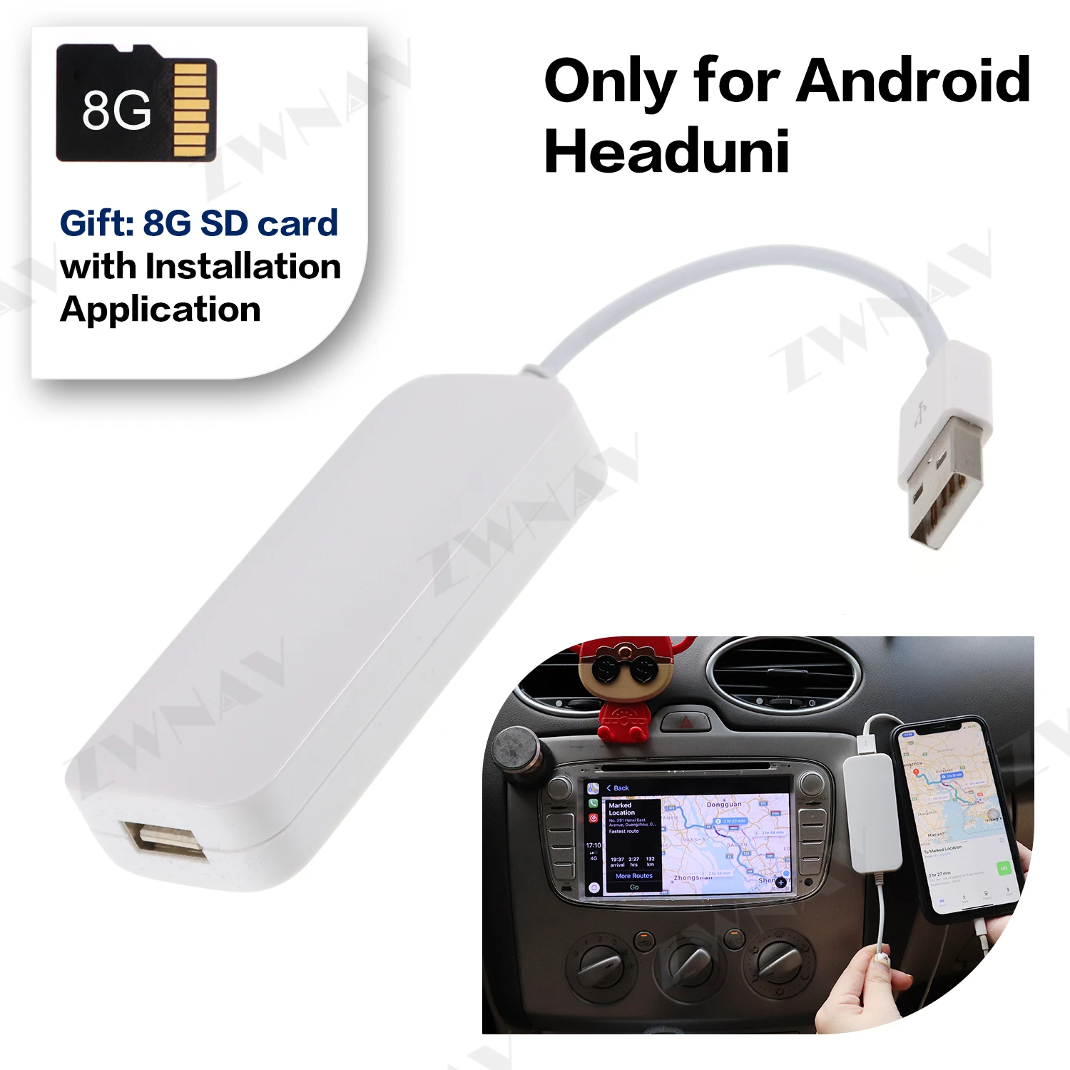 Carlinkit USB Smart Link Apple CarPlay ключ для Android GPS плеер мультимедийный стерео мини Carplay
