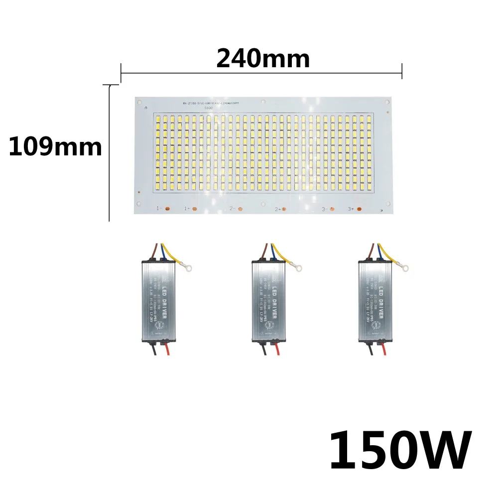 Светодиодный прожектор SMD5730 высокой мощности 50 Вт 100 150 200 светодиодный чип-лампа с